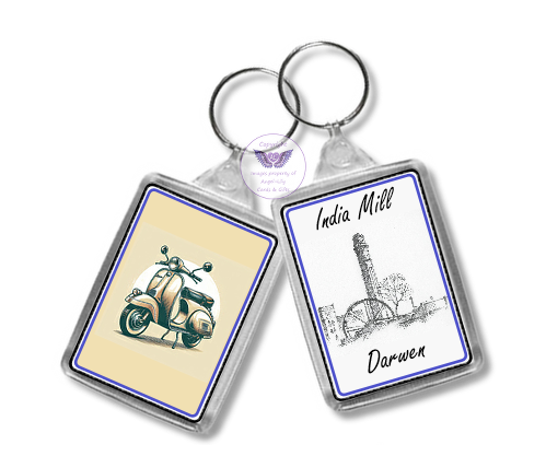 Scooter Weekender
Double Sided
Oblong Keyring
£1.50